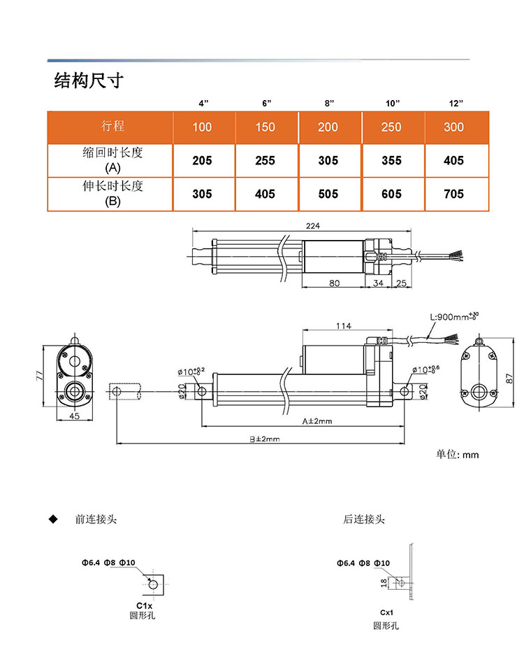 电动推杆工作原理及组成部件结构图 电动推杆工作原理及组成部件结构图